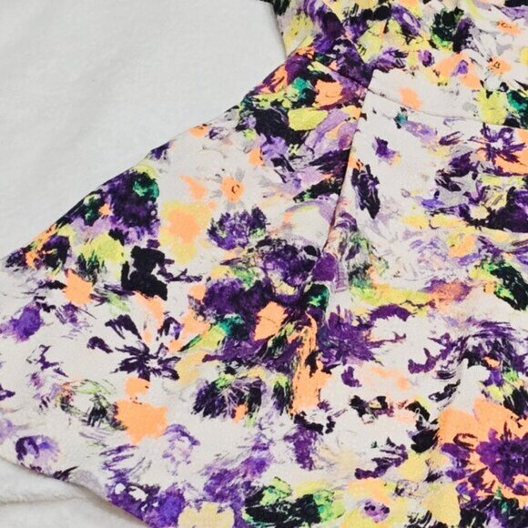 Maeve Lemon Garden Dress ✦ White Floral Cottagecore Pockets ✦ 4P Anthropologie - Picture 4 of 12